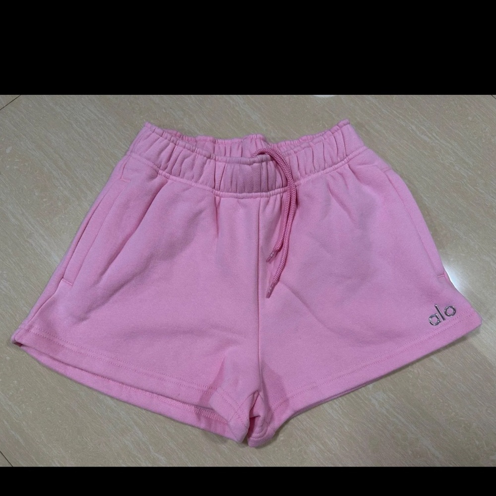 ALO Yoga Pink Athletic Shorts with Elastic Waistband
